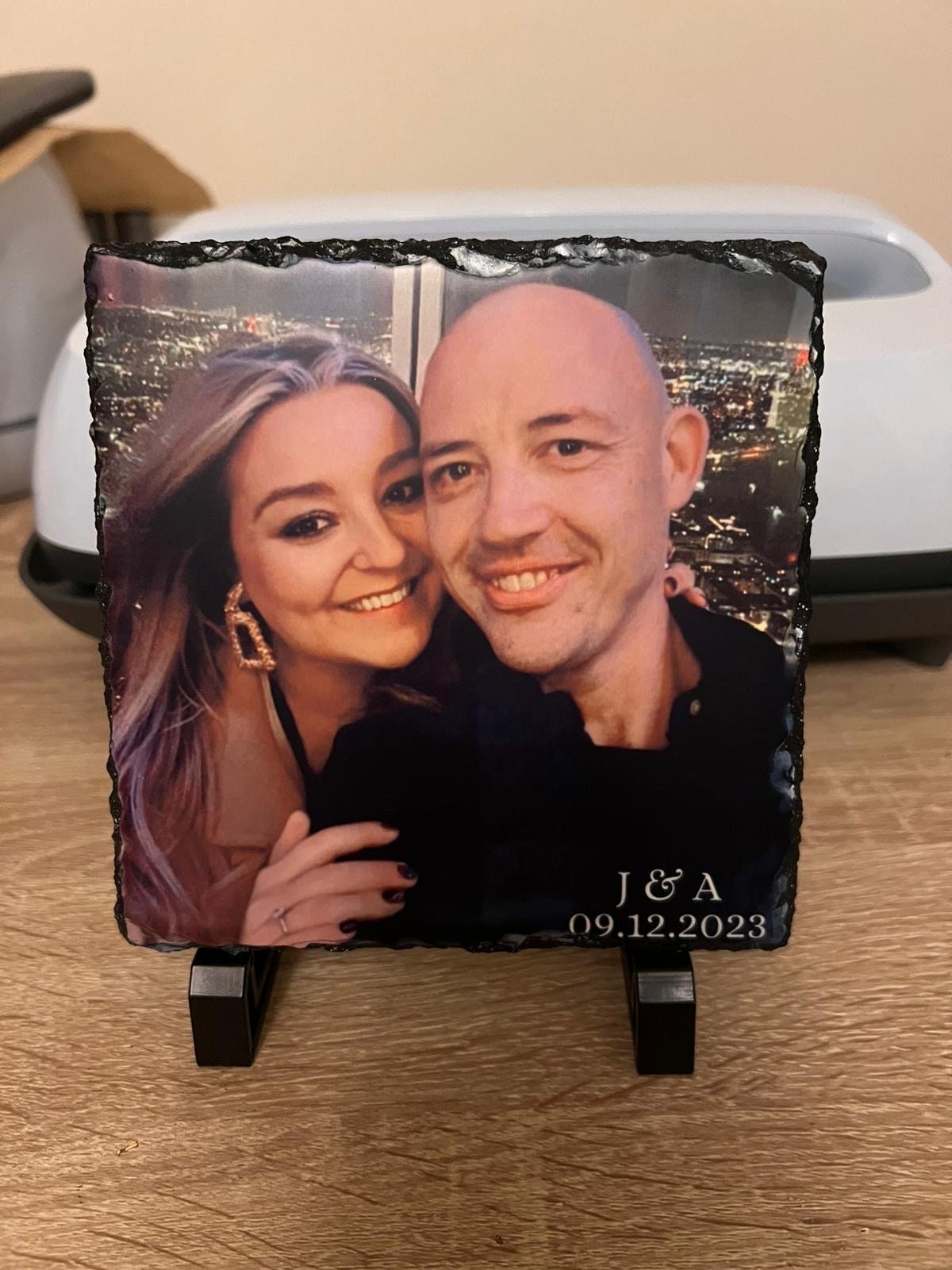 Personalised photo slate | Matt Finish | Mothers Day | Birthday | Anniversary | Wedding | Engagement | Family | Gift