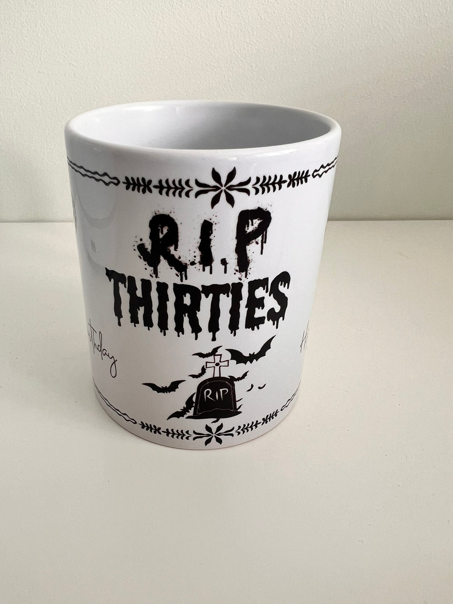 RIP Thirties Mug | Death To Youth | 40 | 40th Birthday Mug | Death to 30’s