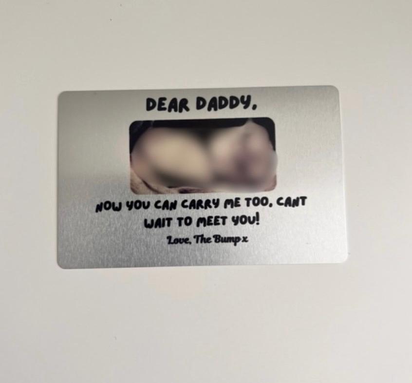 Dear Daddy, Daddy-To-Be Wallet Card, Carry me with you, Pregnancy, Fathers Day Gift