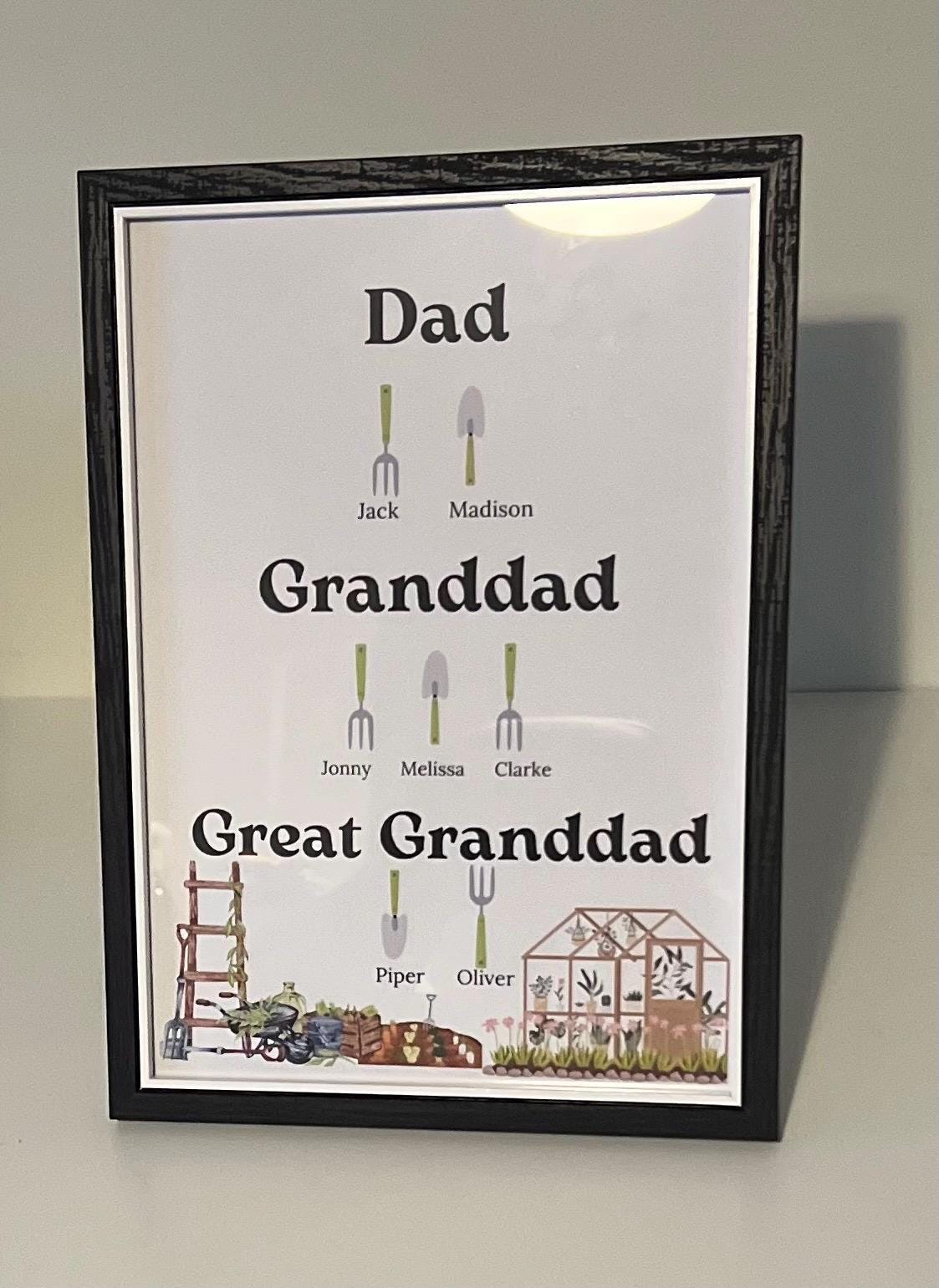 Personalised First Dad, Now Granddad frame | Gift For Dad | Gift For Granddad | Gift For Pops | Gift For Gramps | Gift For Grandparent