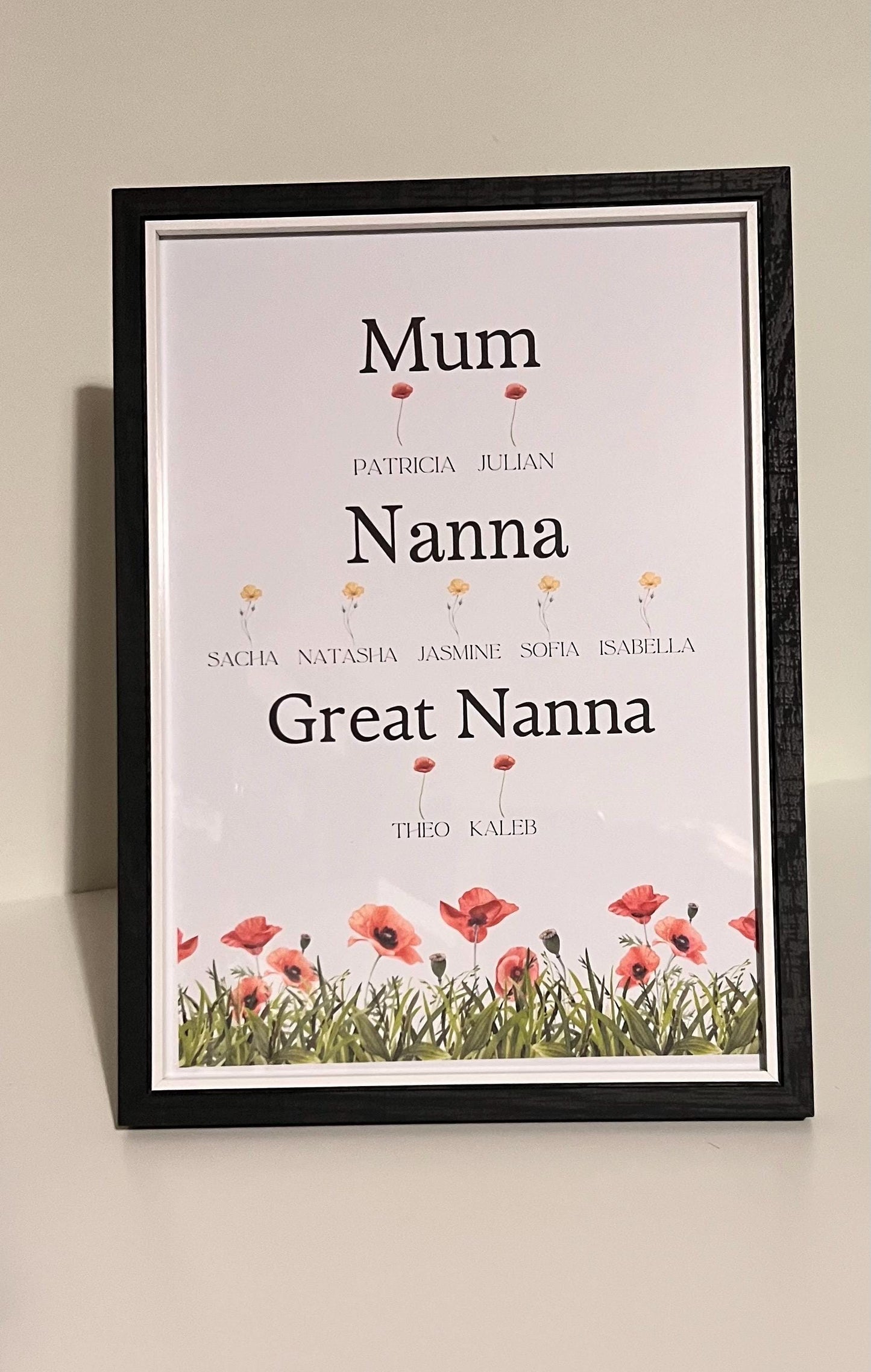 Personalised First Mum, Now Nanny frame | Gift For Mum | Gift For Nan | Gift For Great Nanny | Gift For Nanna | Gift For Mother, Mothers day