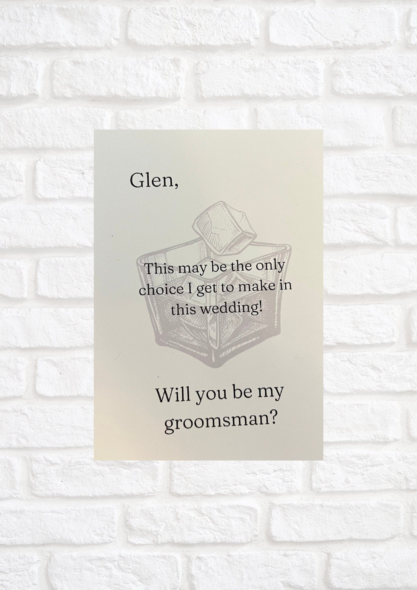 Groomsman Proposal card, Best Man proposal card