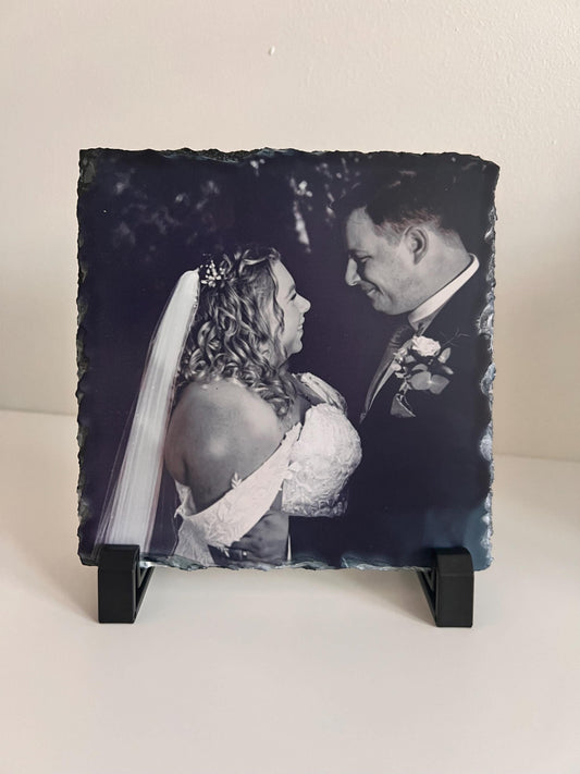 Personalised photo slate | Matt Finish | Mothers Day | Birthday | Anniversary | Wedding | Engagement | Family | Gift