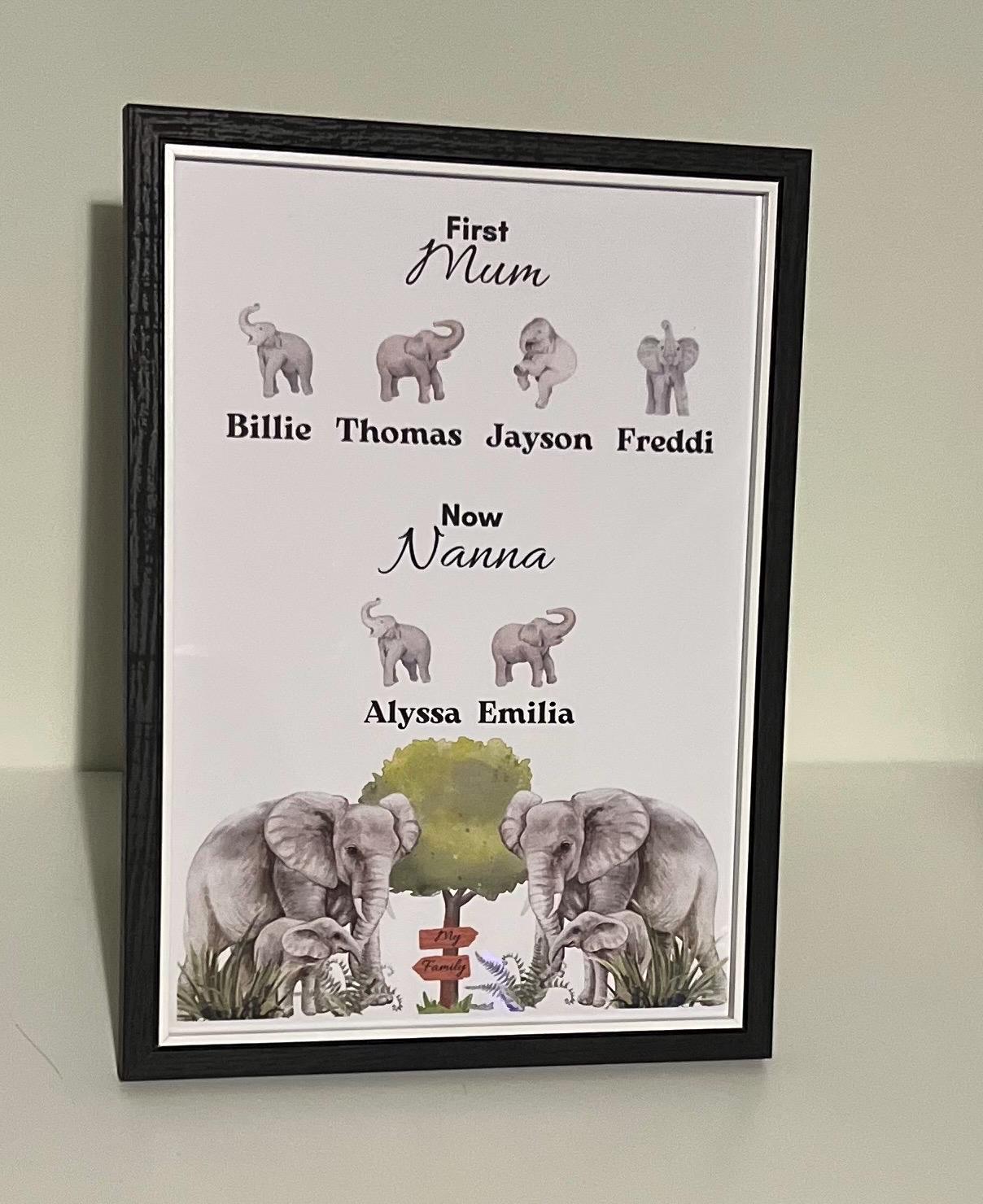 Personalised First Mum, Now Nanny frame | Gift For Mum | Gift For Nan | Gift For Great Nanny | Gift For Nanna | Gift For Mother, Mothers day