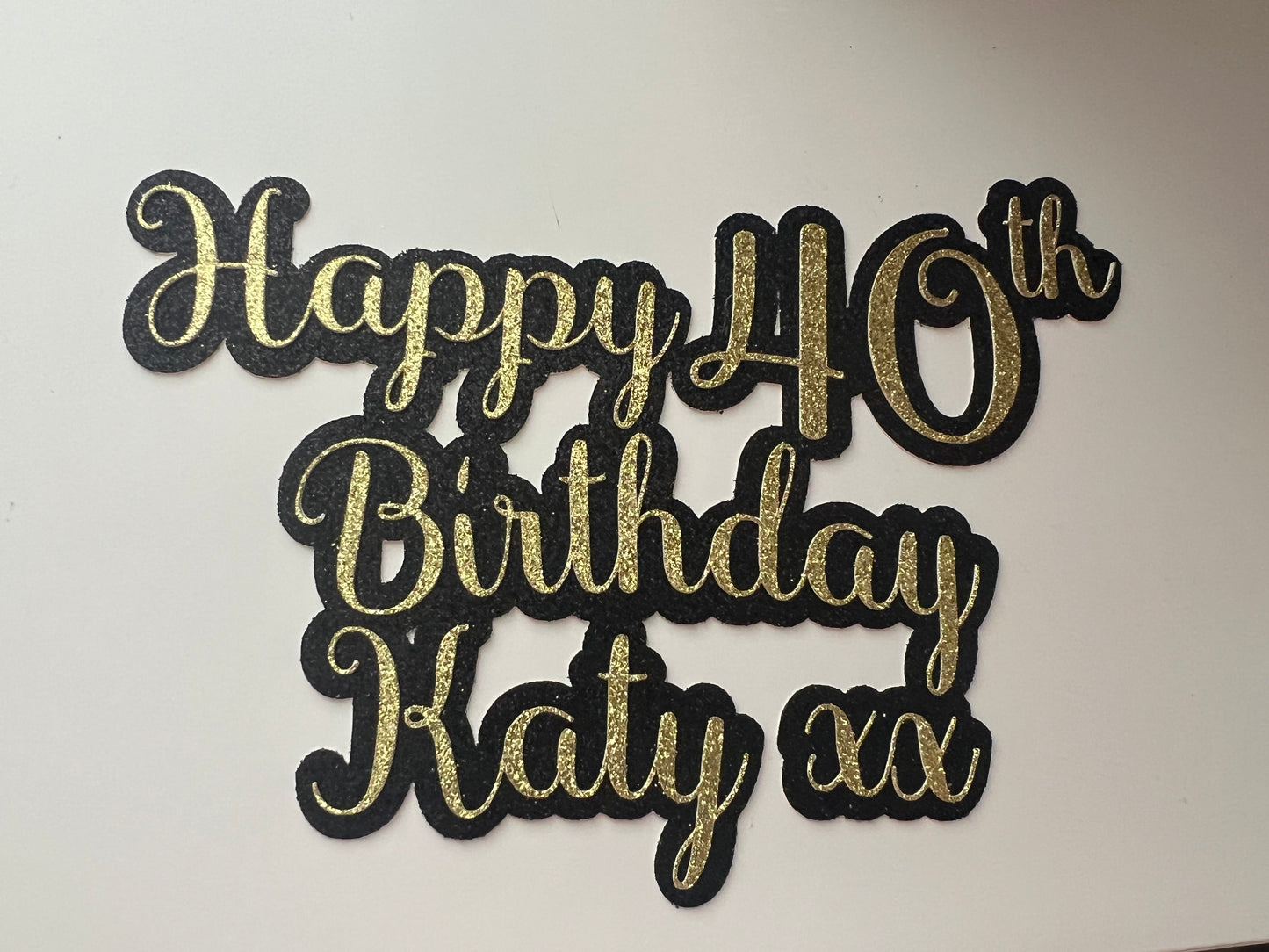 Personalised Card Cake Topper | Custom Name & Date | Wedding, Birthday & Celebration