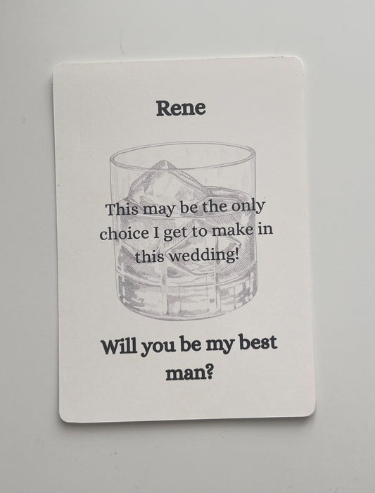 Groomsman Proposal card, Best Man proposal card