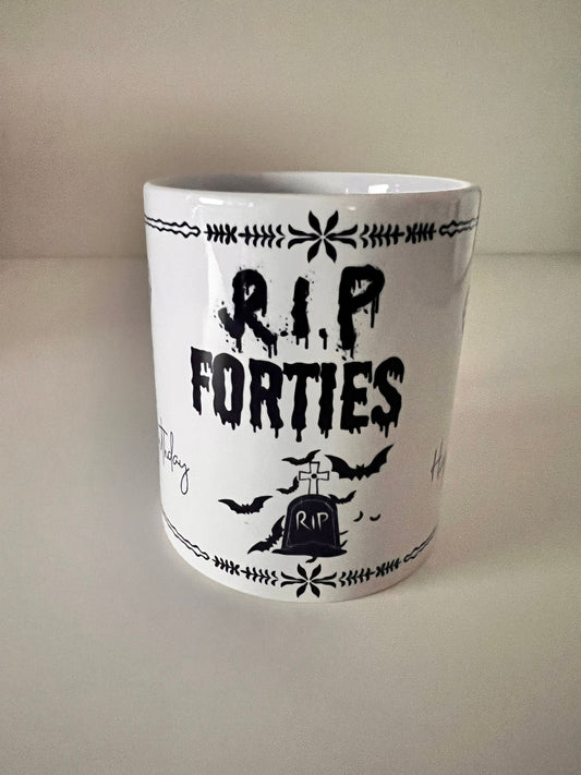 50th birthday mug, death to Forties gift