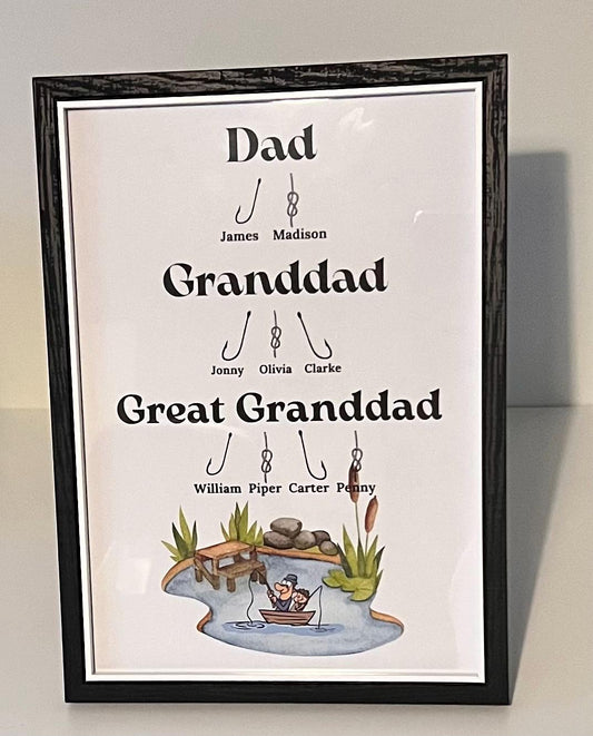 Personalised First Dad, Now Granddad frame | Gift For Dad | Gift For Granddad | Gift For Pops | Gift For Gramps | Gift For Grandparent