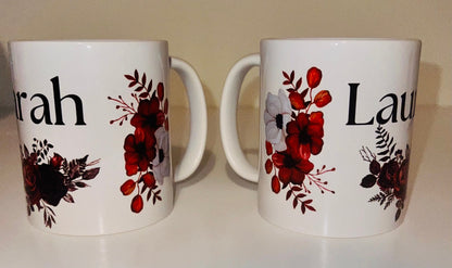 Floral Mug - Personalised