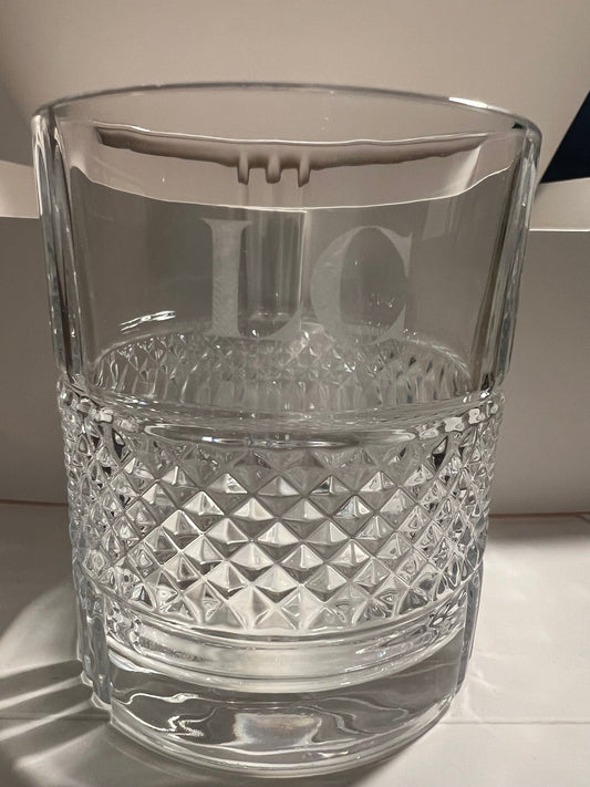 Groomsman and Best Man engraved Whisky glass with initals