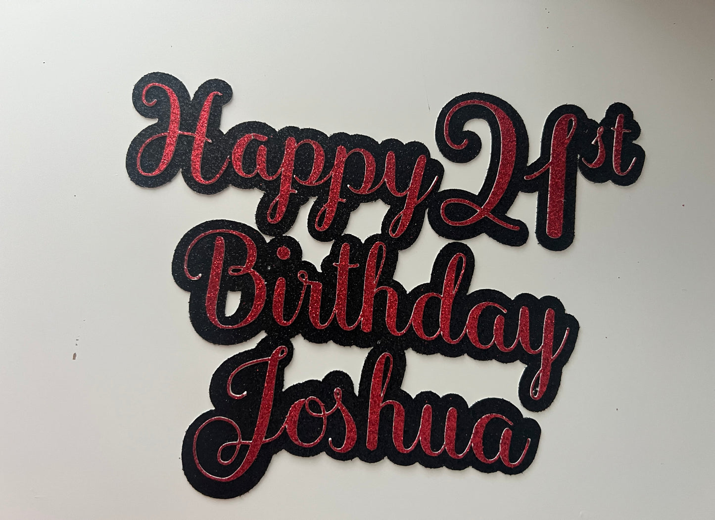Personalised Card Cake Topper | Custom Name & Date | Wedding, Birthday & Celebration