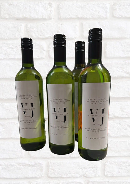 Personalised wine bottle stickers for weddings | Birthdays | Events | Gifts. Stickers only, bottles not included.