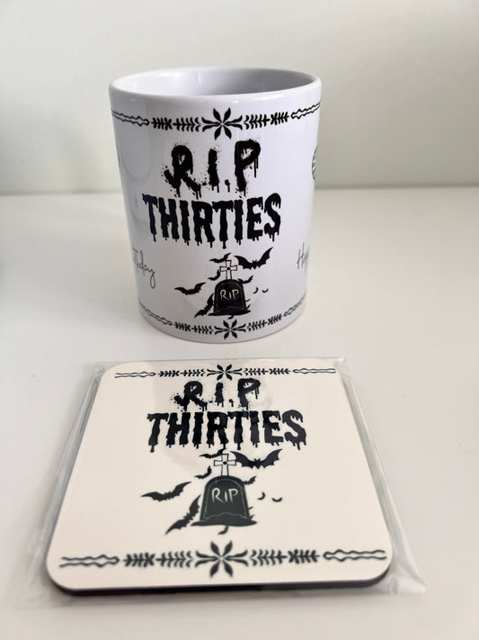 RIP Thirties Mug | Death To Youth | 40 | 40th Birthday Mug | Death to 30’s
