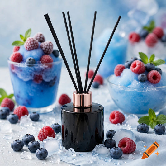 Blue Raspberry Slushie | Reed Diffuser 75ml Black & Rose Gold
