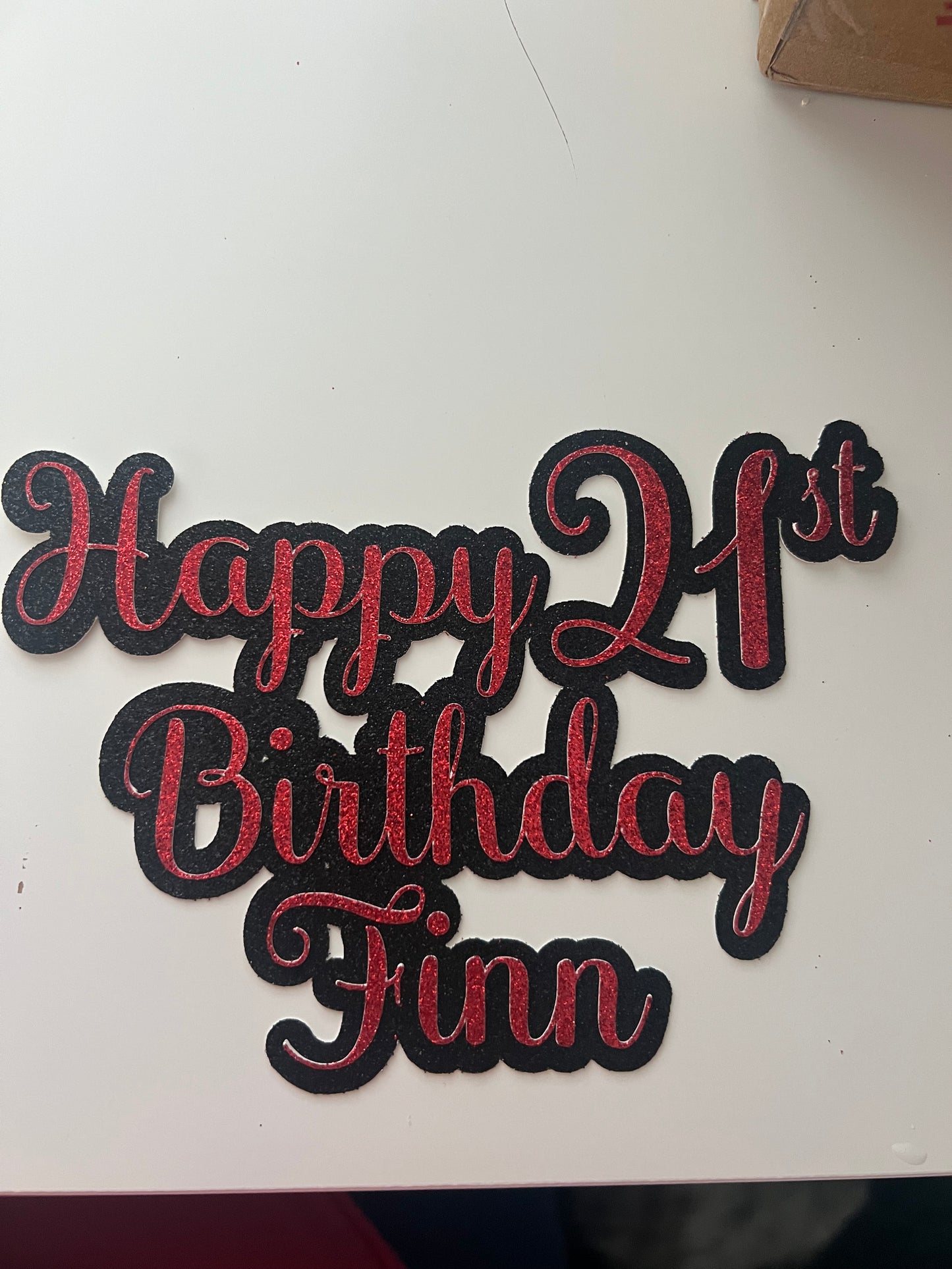 Personalised Card Cake Topper | Custom Name & Date | Wedding, Birthday & Celebration