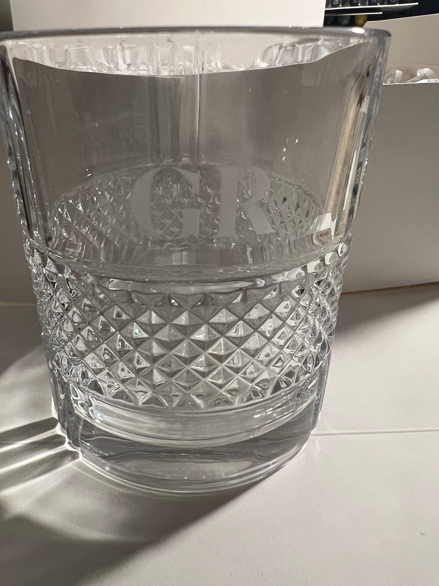 Groomsman and Best Man engraved Whisky glass with initals