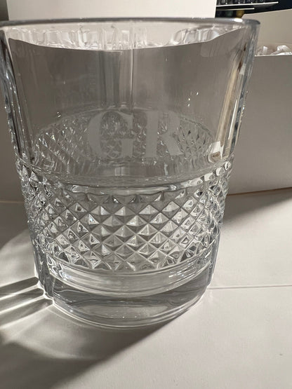 Groomsman and Best Man engraved Whisky glass with initals