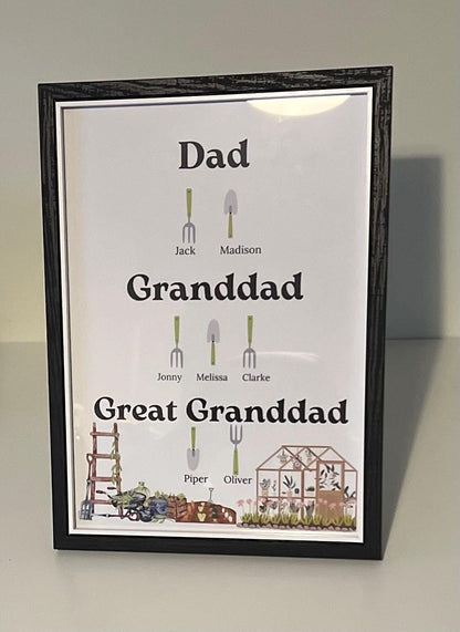 Personalised First Dad, Now Granddad frame | Gift For Dad | Gift For Granddad | Gift For Pops | Gift For Gramps | Gift For Grandparent
