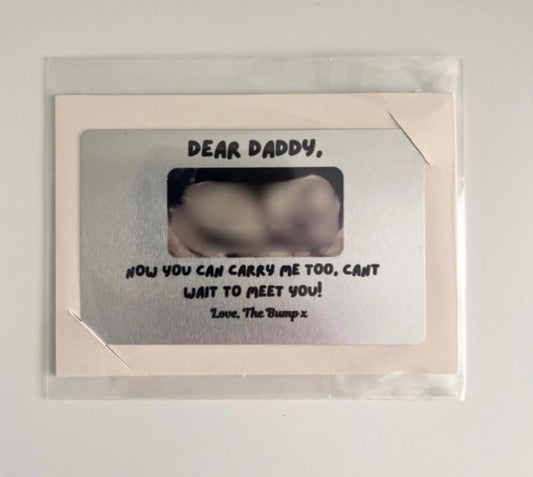 Dear Daddy, Daddy-To-Be Wallet Card, Carry me with you, Pregnancy, Fathers Day Gift