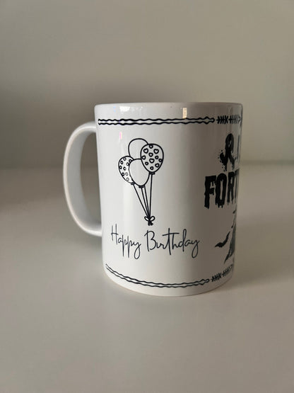 50th birthday mug, death to Forties gift